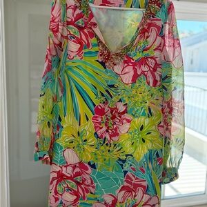 Lily Pulitzer Floral V-Neck Dress